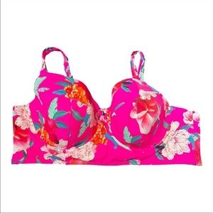 Neon Pink Floral Torrid Bikini Top